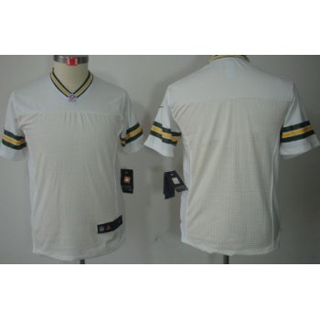 Nike Green Bay Packers Blank White Limited Kids Jersey
