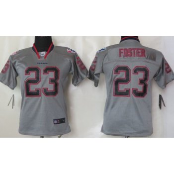 Nike Houston Texans #23 Arian Foster Lights Out Gray Kids Jersey