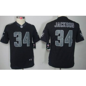 Nike Oakland Raiders #34 Bo Jackson Black Impact Limited Kids Jersey