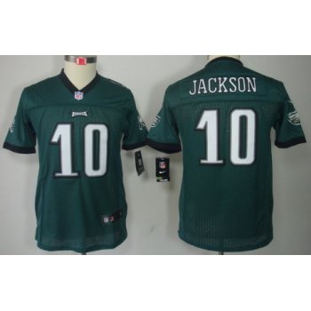 Nike Philadelphia Eagles #10 DeSean Jackson Dark Green Limited Kids Jersey