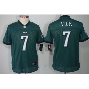 Nike Philadelphia Eagles #7 Michael Vick Dark Green Limited Kids Jersey