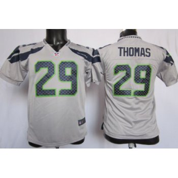 Nike Seattle Seahawks #29 Earl Thomas Gray Game Kids Jersey