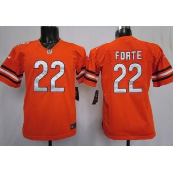 Nike Chicago Bears #22 Matt Forte Orange Game Kids Jersey