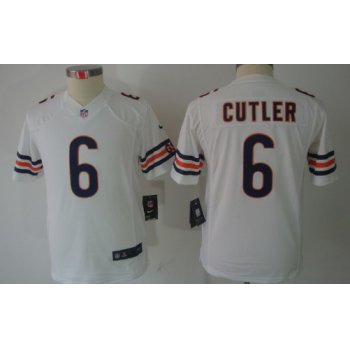 Nike Chicago Bears #6 Jay Cutler White Limited Kids Jersey