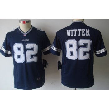 Nike Dallas Cowboys #82 Jason Witten Blue Limited Kids Jersey