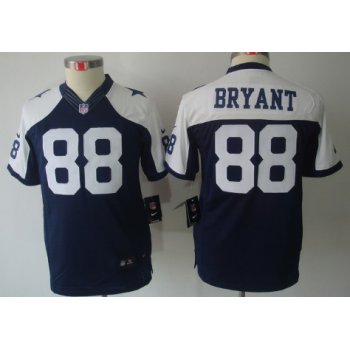 Nike Dallas Cowboys #88 Dez Bryant Blue Thanksgiving Limited Kids Jersey