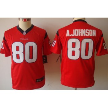 Nike Houston Texans #80 Andre Johnson Red Limited Kids Jersey