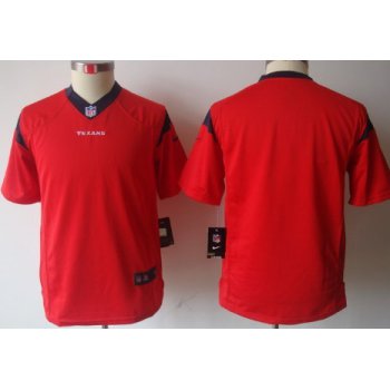 Nike Houston Texans Blank Red Limited Kids Jersey