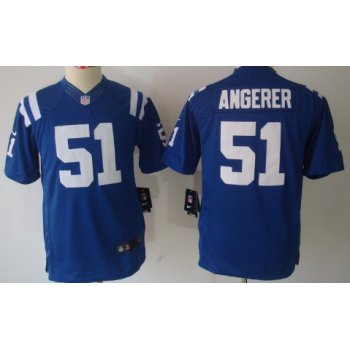 Nike Indianapolis Colts #51 Pat Angerer Blue Limited Kids Jersey