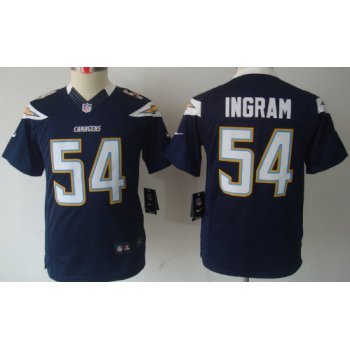 Nike San Diego Chargers #54 Melvin Ingram Navy Blue Limited Kids Jersey