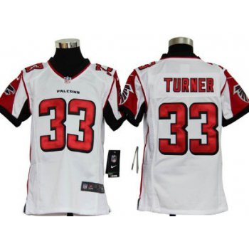Nike Atlanta Falcons #33 Michael Turner White Game Kids Jersey
