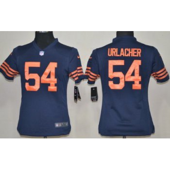 Nike Chicago Bears #54 Brian Urlacher Blue With Orange Game Kids Jersey