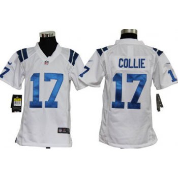 Nike Indianapolis Colts #17 Austin Collie White Game Kids Jersey