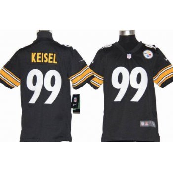 Nike Pittsburgh Steelers #99 Brett Keisel Black Game Kids Jersey