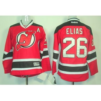 New Jersey Devils #26 Patrik Elias Red With Black Kids Jersey