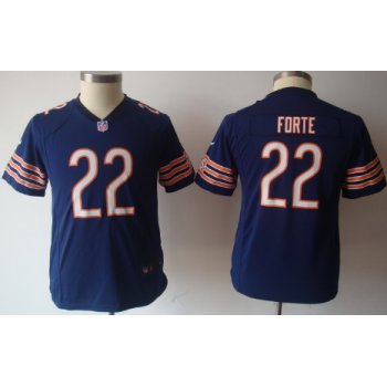 Nike Chicago Bears #22 Matt Forte Blue Game Kids Jersey