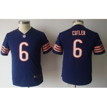 Nike Chicago Bears #6 Jay Cutler Blue Game Kids Jersey