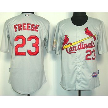 St. Louis Cardinals #23 David Freese Gray Kids Jersey