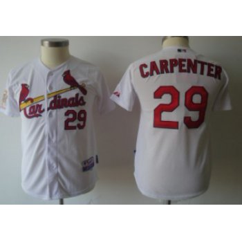 St. Louis Cardinals #29 Chris Carpenter White Kids Jersey