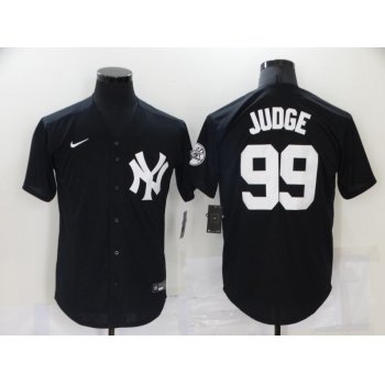 Men's New York Yankees #99 Aaron Judge Black Stitched MLB Nike Cool Base Throwback Jersey