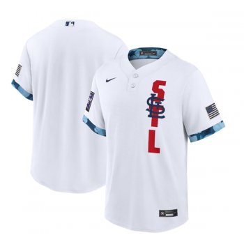 Men's St. Louis Cardinals Blank 2021 White All-Star Cool Base Stitched MLB Jersey