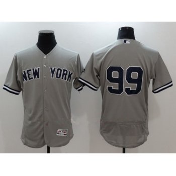 Men's New York Yankees #99 Aaron Judg Gray Road Stitched MLB Majestic Cool Base Jersey