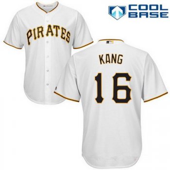 Men's Pittsburgh Pirates #16 Jung-ho Kang White Home Stitched MLB Majestic Cool Base Jersey
