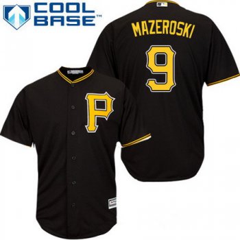 Men's Pittsburgh Pirates #9 Bill Mazeroski Black Alternate Stitched MLB Majestic Cool Base Jersey