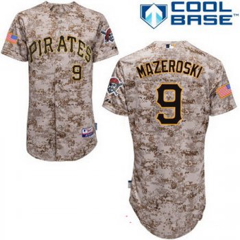 Men's Pittsburgh Pirates #9 Bill Mazeroski Camo Alternate Stitched MLB Majestic Cool Base Jersey