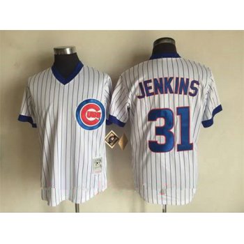 Men's Chicago Cubs #31 Fergie Jenkins White Pullover 1994 Cooperstown Collection Stitched MLB Jersey by Mitchell & Ness