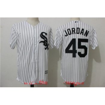 Men's Chicago White Sox #45 Michael Jordan Retired White Home Stitched MLB Majestic Cool Base Jersey