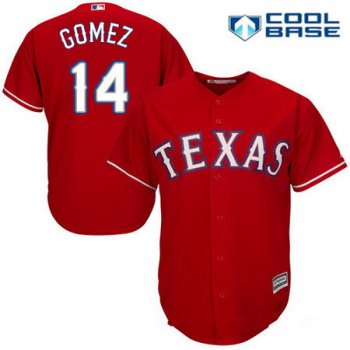 Men's Texas Rangers #14 Carlos Gomez Red Alternate Stitched MLB Majestic Cool Base Jersey