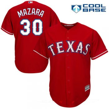 Men's Texas Rangers #30 Nomar Mazara Red Alternate Stitched MLB Majestic Cool Base Jersey