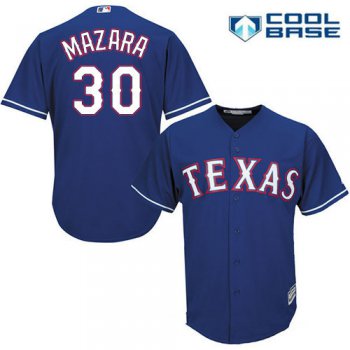 Men's Texas Rangers #30 Nomar Mazara Royal Blue Alternate Stitched MLB Majestic Cool Base Jersey