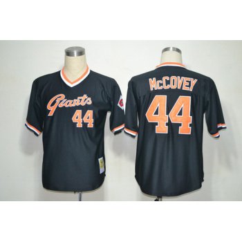 San Francisco Giants #44 Willie McCovey Black Throwback Jersey