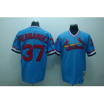 St. Louis Cardinals #37 Keith Hernandez 1979 Light Blue Throwback Jersey