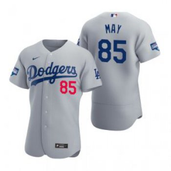 Los Angeles Dodgers #85 Dustin May Gray 2020 World Series Champions Jersey