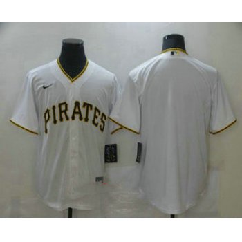 Men's Pittsburgh Pirates Blank White Stitched MLB Cool Base Nike Jersey