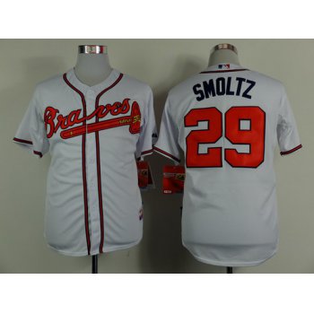 Atlanta Braves #29 John Smoltz White Cool Base Jersey