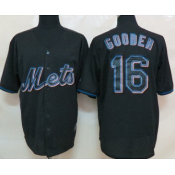 New York Mets #16 Dwight Gooden Black Fashion Jersey