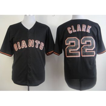 San Francisco Giants #22 Will Clark Black Fashion Jersey