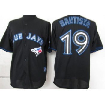 Toronto Blue Jays #19 Jose Bautista Black Fashion Jersey