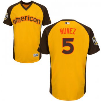 Men's American League Minnesota Twins #5 Eduardo Nunez Gold 2016 MLB All-Star Cool Base Collection Jersey