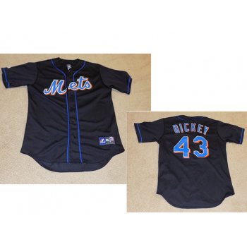 Big Size Men's New York Mets #43 R.A.Dickey Majestic alternative black authentic game jersey