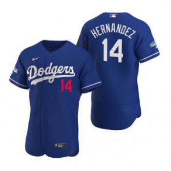 Los Angeles Dodgers #14 Enrique Hernandez Royal 2020 World Series Champions Jersey