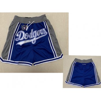Men's Los Angeles Dodgers Blue With Grey Dodgers Just Don Shorts Swingman Shorts