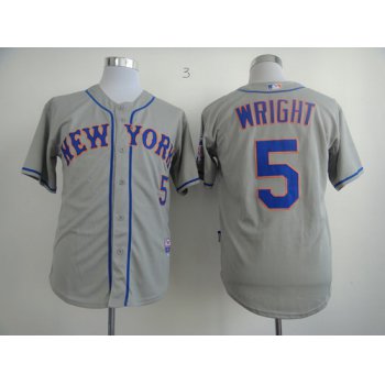 New York Mets #5 David Wright Gray Jersey