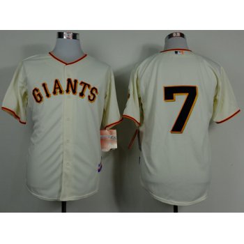 San Francisco Giants #7 Gregor Blanco Cream Jersey