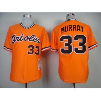 Baltimore Orioles #33 Eddie Murray 1982 Orange Throwback Jersey