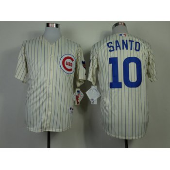 Chicago Cubs #10 Ron Santo 1969 Cream Jersey